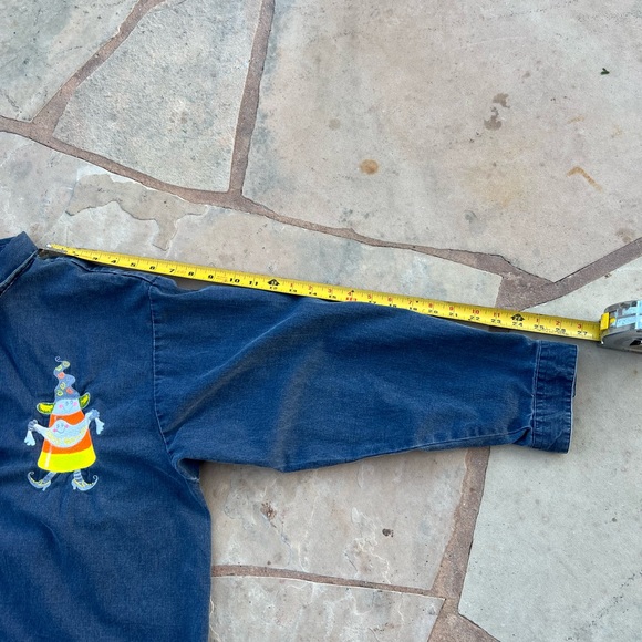 Vintage Panhandle Slim Western Halloween Candy Corn Witch Button Up Made in USA - Picture 4 of 11